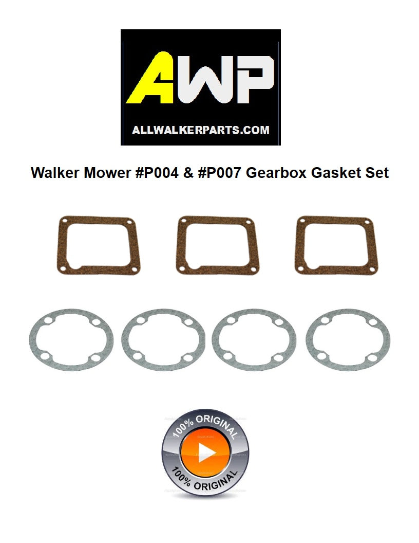 Walker Mower Deck Gasket Kit 3-P004 + 4-P007 100% Original